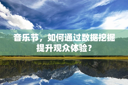 音乐节，如何通过数据挖掘提升观众体验？