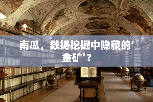 南瓜，数据挖掘中隐藏的‘金矿’？