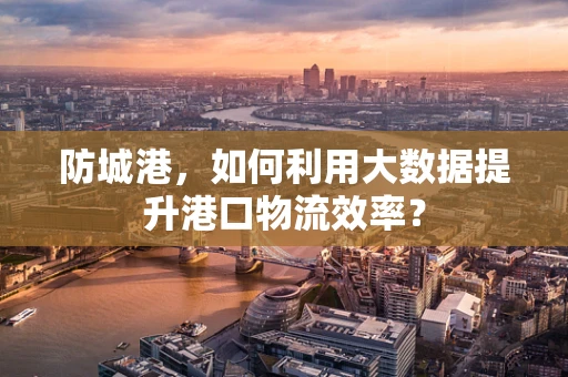 防城港，如何利用大数据提升港口物流效率？
