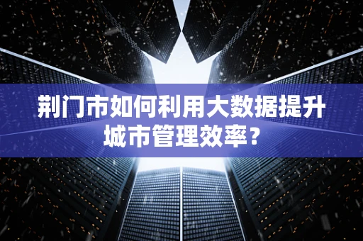 荆门市如何利用大数据提升城市管理效率？
