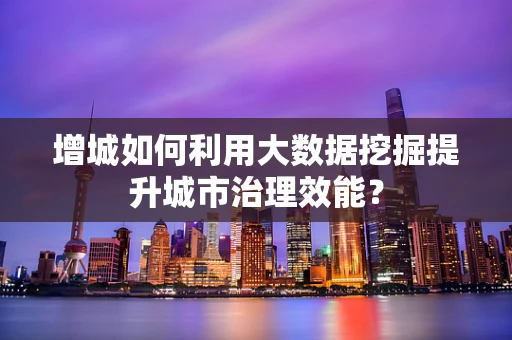 增城如何利用大数据挖掘提升城市治理效能？