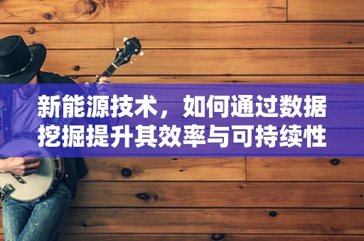 新能源技术，如何通过数据挖掘提升其效率与可持续性？