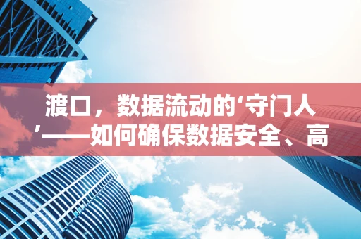 渡口，数据流动的‘守门人’——如何确保数据安全、高效地‘过河’？