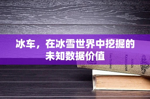 冰车，在冰雪世界中挖掘的未知数据价值