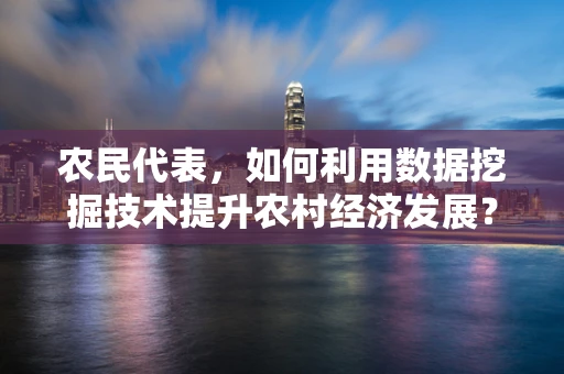 农民代表，如何利用数据挖掘技术提升农村经济发展？