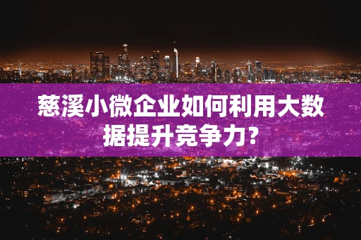 慈溪小微企业如何利用大数据提升竞争力？