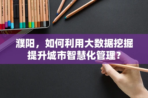 濮阳，如何利用大数据挖掘提升城市智慧化管理？