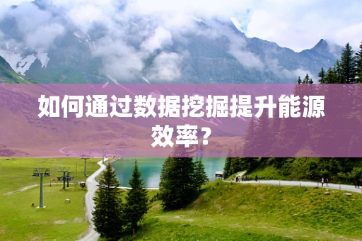 如何通过数据挖掘提升能源效率？
