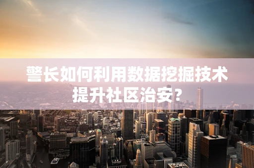 警长如何利用数据挖掘技术提升社区治安？