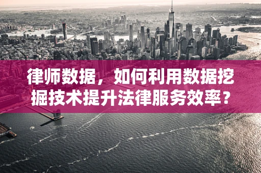 律师数据，如何利用数据挖掘技术提升法律服务效率？