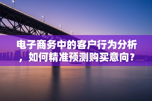 电子商务中的客户行为分析，如何精准预测购买意向？