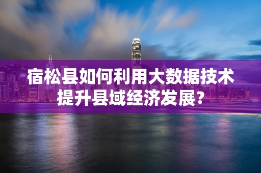 宿松县如何利用大数据技术提升县域经济发展？