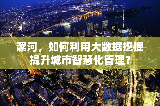 漯河，如何利用大数据挖掘提升城市智慧化管理？