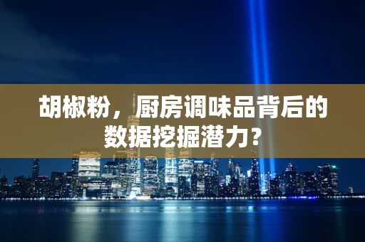 胡椒粉，厨房调味品背后的数据挖掘潜力？