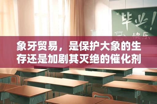 象牙贸易，是保护大象的生存还是加剧其灭绝的催化剂？