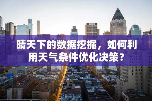 晴天下的数据挖掘，如何利用天气条件优化决策？