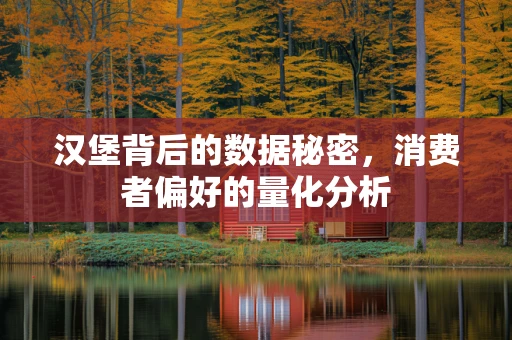 汉堡背后的数据秘密，消费者偏好的量化分析