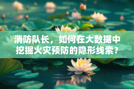 消防队长，如何在大数据中挖掘火灾预防的隐形线索？