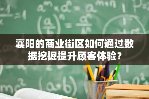 襄阳的商业街区如何通过数据挖掘提升顾客体验？