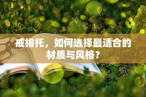 戒指托，如何选择最适合的材质与风格？