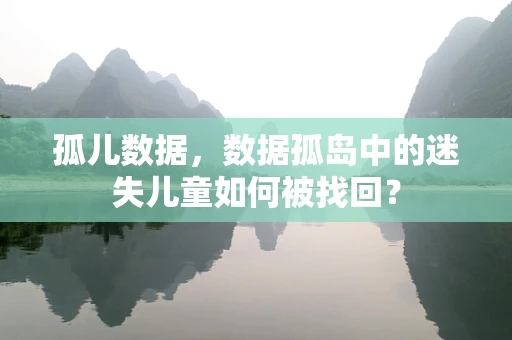 孤儿数据，数据孤岛中的迷失儿童如何被找回？