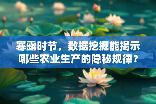寒露时节，数据挖掘能揭示哪些农业生产的隐秘规律？