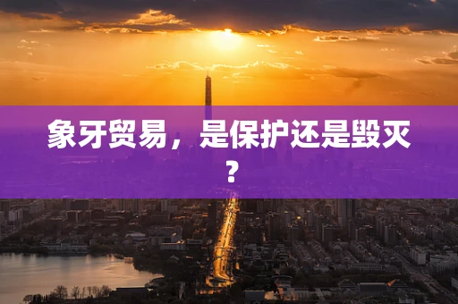象牙贸易，是保护还是毁灭？