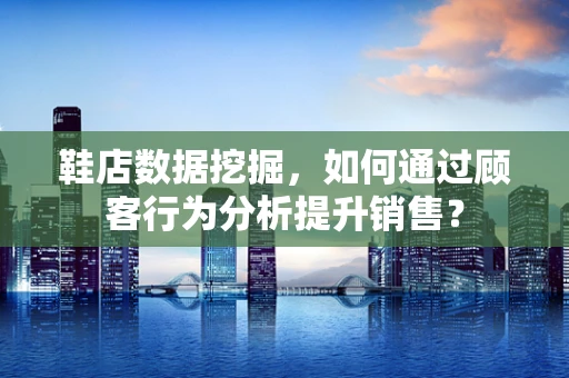 鞋店数据挖掘，如何通过顾客行为分析提升销售？