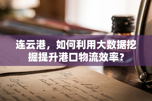 连云港，如何利用大数据挖掘提升港口物流效率？