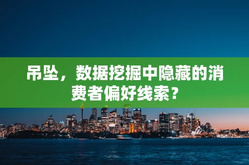 吊坠，数据挖掘中隐藏的消费者偏好线索？
