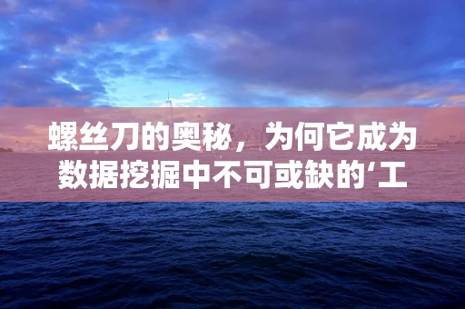 螺丝刀的奥秘，为何它成为数据挖掘中不可或缺的‘工具’？