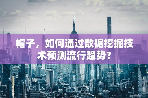 帽子，如何通过数据挖掘技术预测流行趋势？