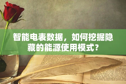 智能电表数据，如何挖掘隐藏的能源使用模式？