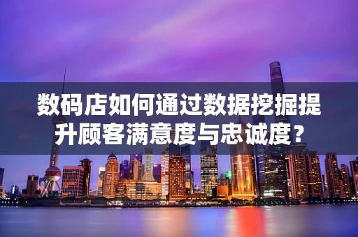 数码店如何通过数据挖掘提升顾客满意度与忠诚度？