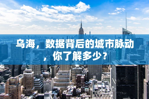 乌海，数据背后的城市脉动，你了解多少？