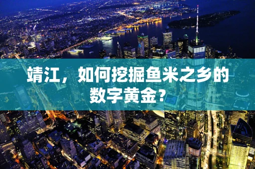 靖江，如何挖掘鱼米之乡的数字黄金？