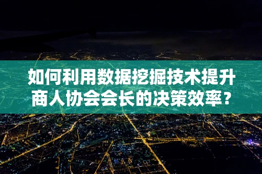 如何利用数据挖掘技术提升商人协会会长的决策效率？