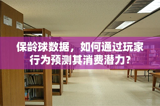 保龄球数据，如何通过玩家行为预测其消费潜力？