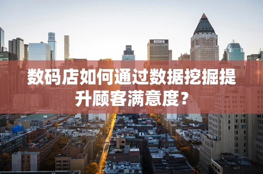 数码店如何通过数据挖掘提升顾客满意度？