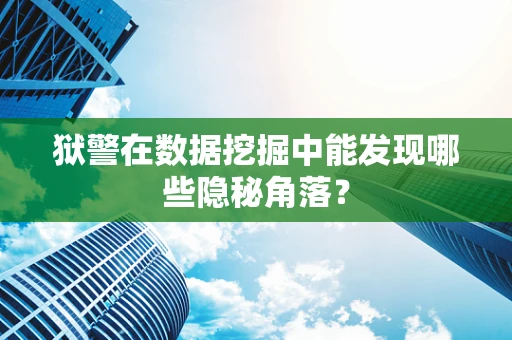 狱警在数据挖掘中能发现哪些隐秘角落？