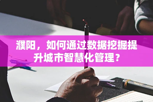 濮阳，如何通过数据挖掘提升城市智慧化管理？