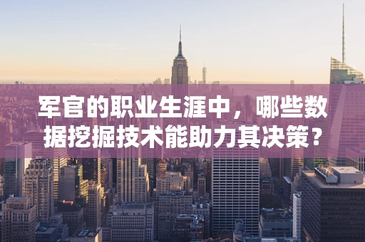 军官的职业生涯中，哪些数据挖掘技术能助力其决策？
