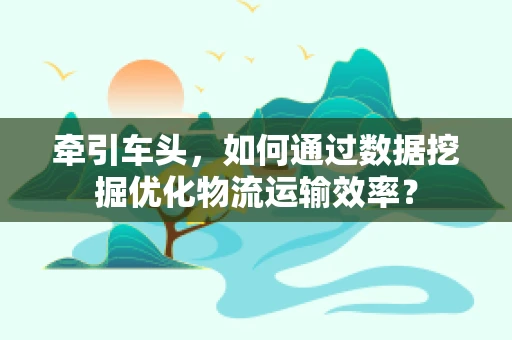 牵引车头，如何通过数据挖掘优化物流运输效率？