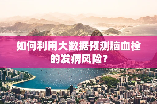 如何利用大数据预测脑血栓的发病风险？