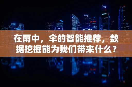 在雨中，伞的智能推荐，数据挖掘能为我们带来什么？