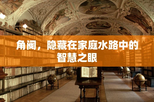 角阀，隐藏在家庭水路中的智慧之眼