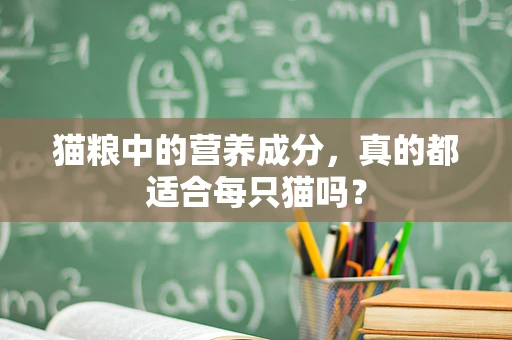猫粮中的营养成分，真的都适合每只猫吗？