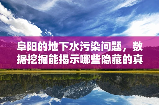 阜阳的地下水污染问题，数据挖掘能揭示哪些隐藏的真相？