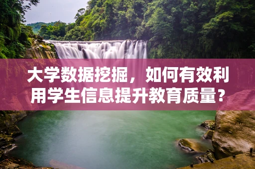 大学数据挖掘，如何有效利用学生信息提升教育质量？