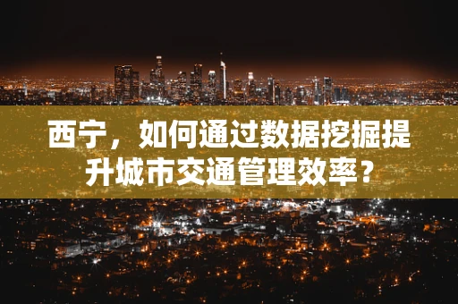 西宁，如何通过数据挖掘提升城市交通管理效率？